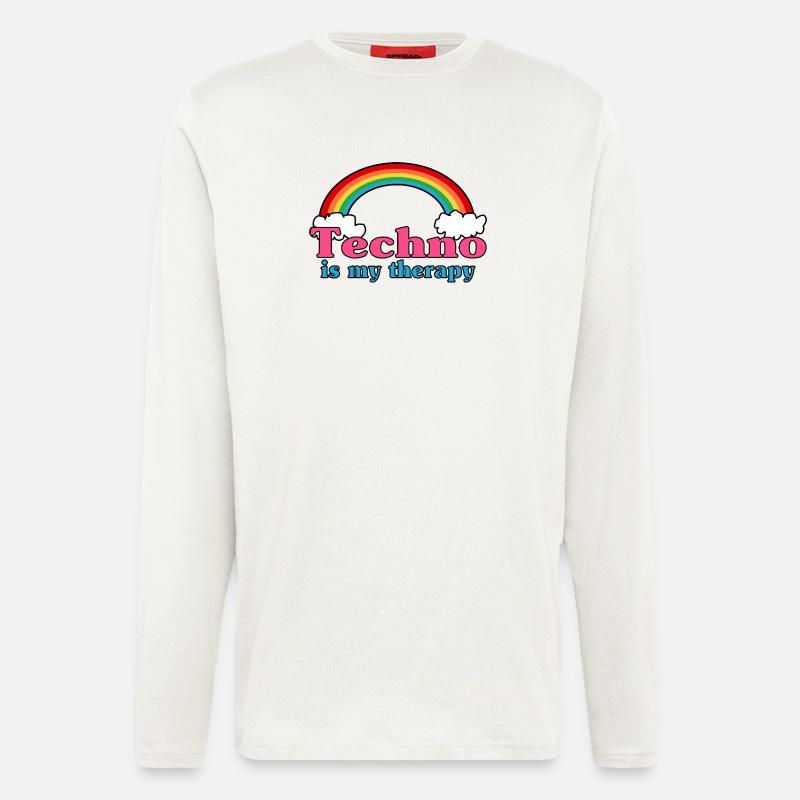 Techno Rainbow - Longsleeve - made by SPREAD  - OFF WHITE