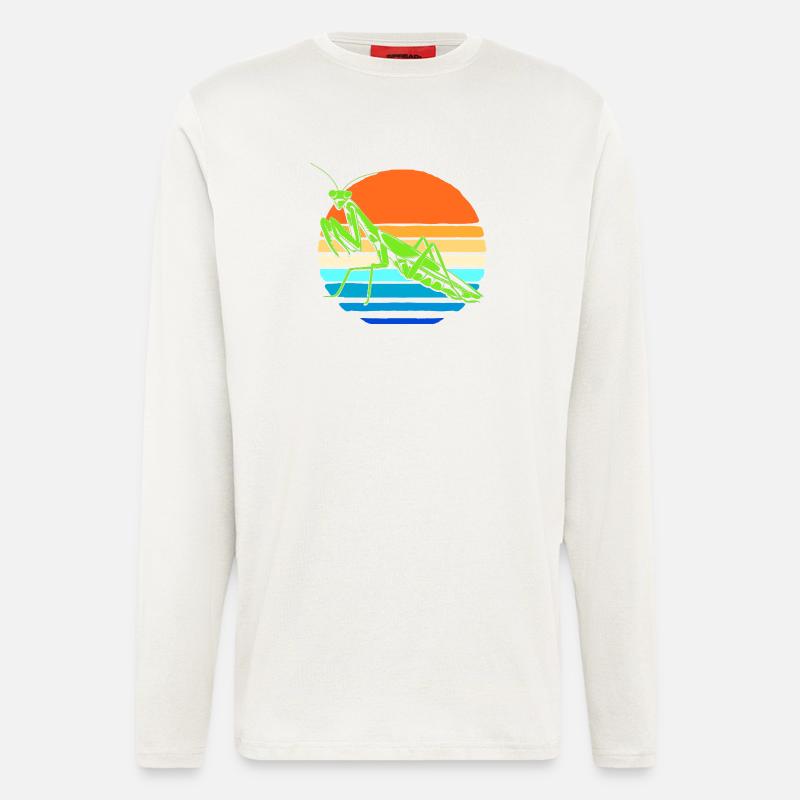Gottesanbeter Gottesanbeterin Mantis - Langarmshirt - made by SPREAD  - OFF WHITE