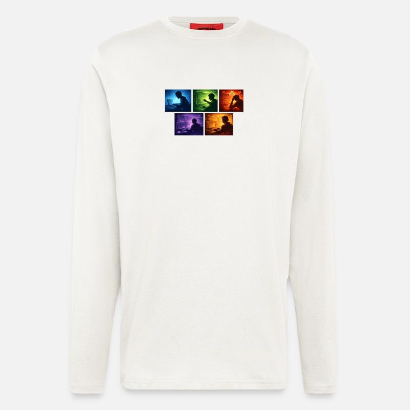 Neon Coding: Screen Worlds - Longsleeve - made by SPREAD  - OFF WHITE