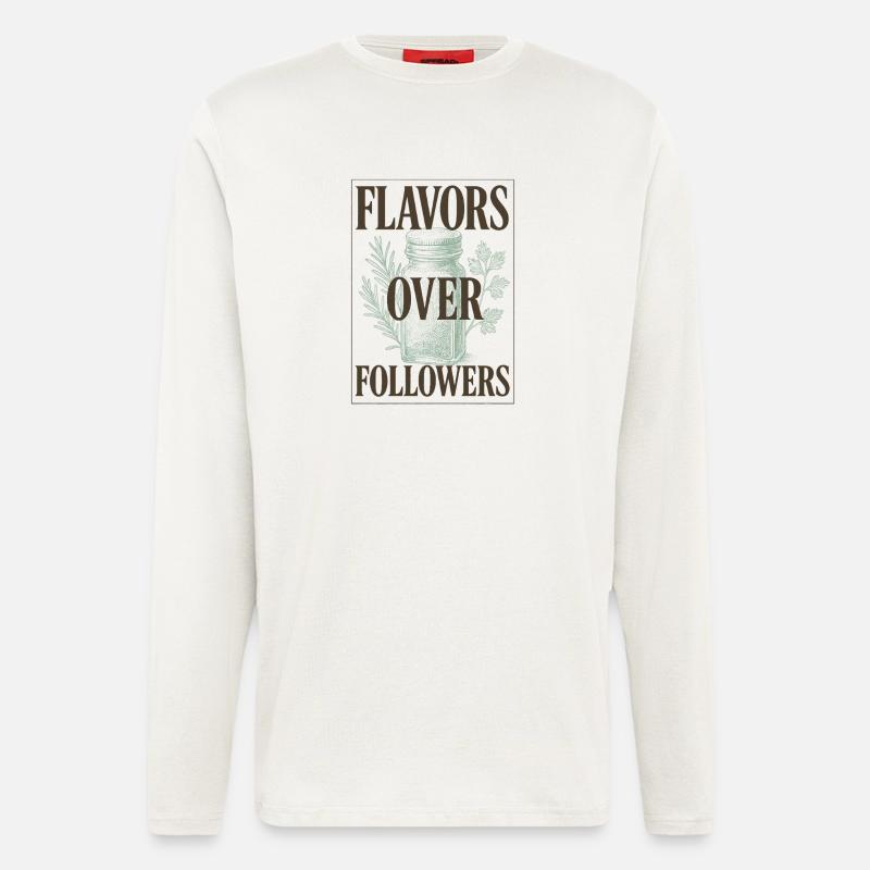 Aromen statt Follower | Gewürze Kochen - Langarmshirt - made by SPREAD  - OFF WHITE