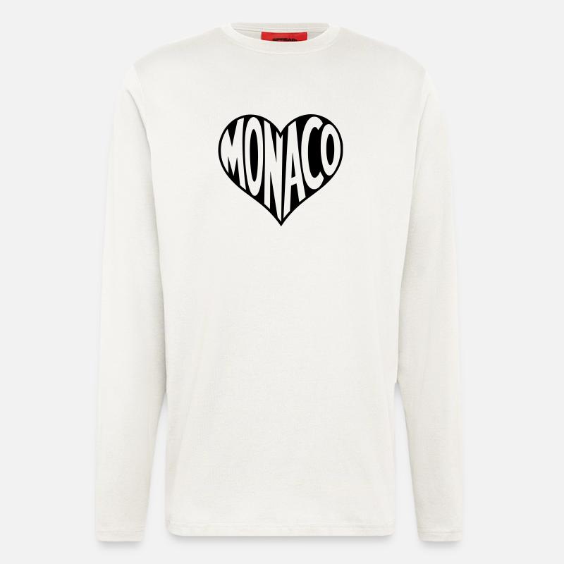 Monaco im Herzen - Langarmshirt - made by SPREAD  - OFF WHITE