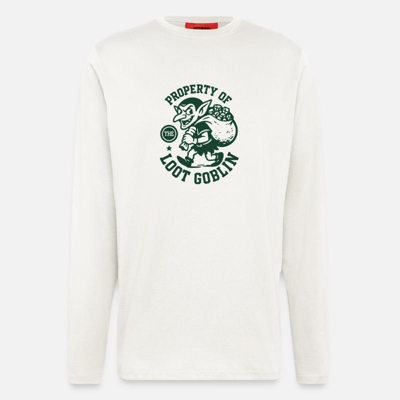 Loot-Goblin Eigentum | RPG Beute Sammler - Langarmshirt - made by SPREAD  - OFF WHITE