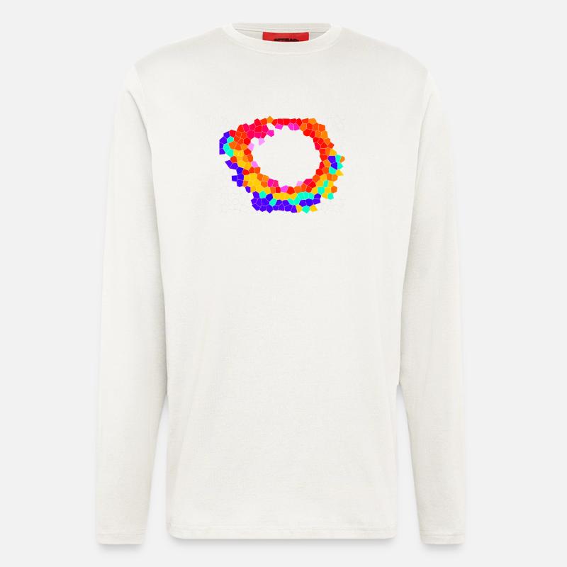 Voronoi Mosaic Orbit - Langarmshirt - made by SPREAD  - OFF WHITE