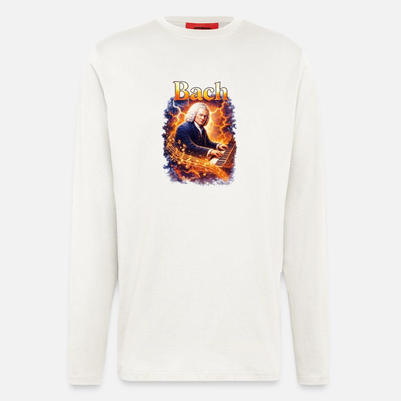 Bach Feuerklang am Klavier - Langarmshirt - made by SPREAD  - OFF WHITE