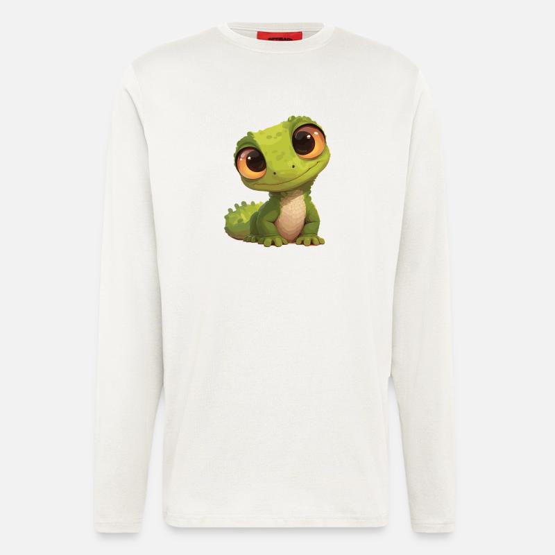 Eidechsen Eidechse - Langarmshirt - made by SPREAD  - OFF WHITE