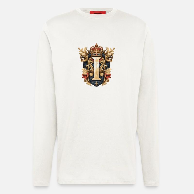 I Buchstabe Name Krone - Langarmshirt - made by SPREAD  - OFF WHITE