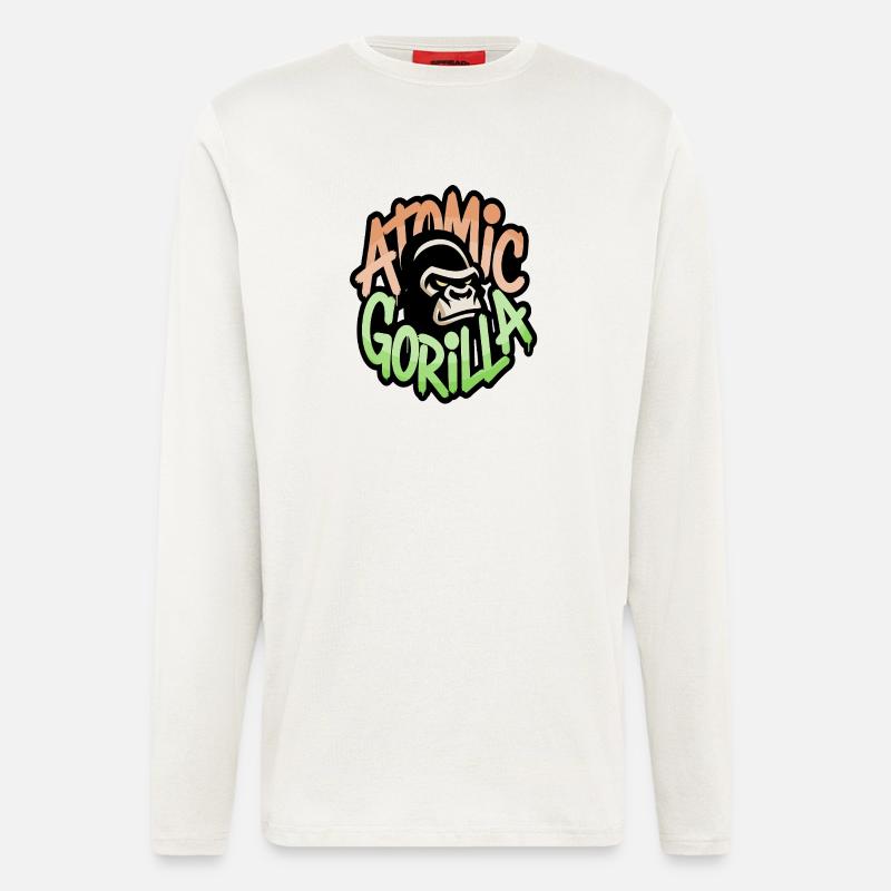 Atom-Gorilla-Graffiti - Langarmshirt - made by SPREAD  - OFF WHITE