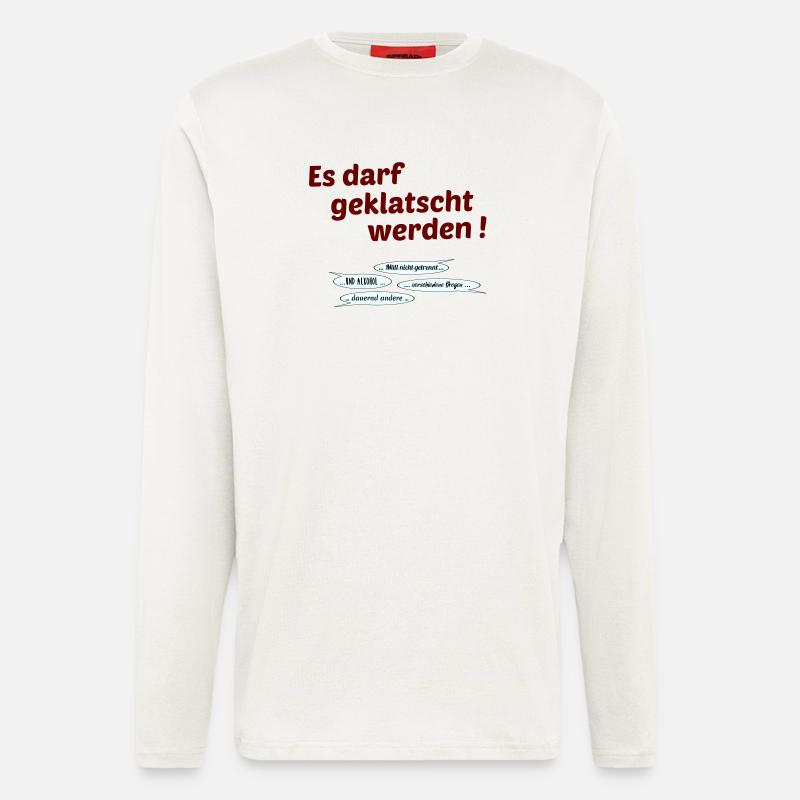 darf geklatscht werden - Langarmshirt - made by SPREAD  - OFF WHITE