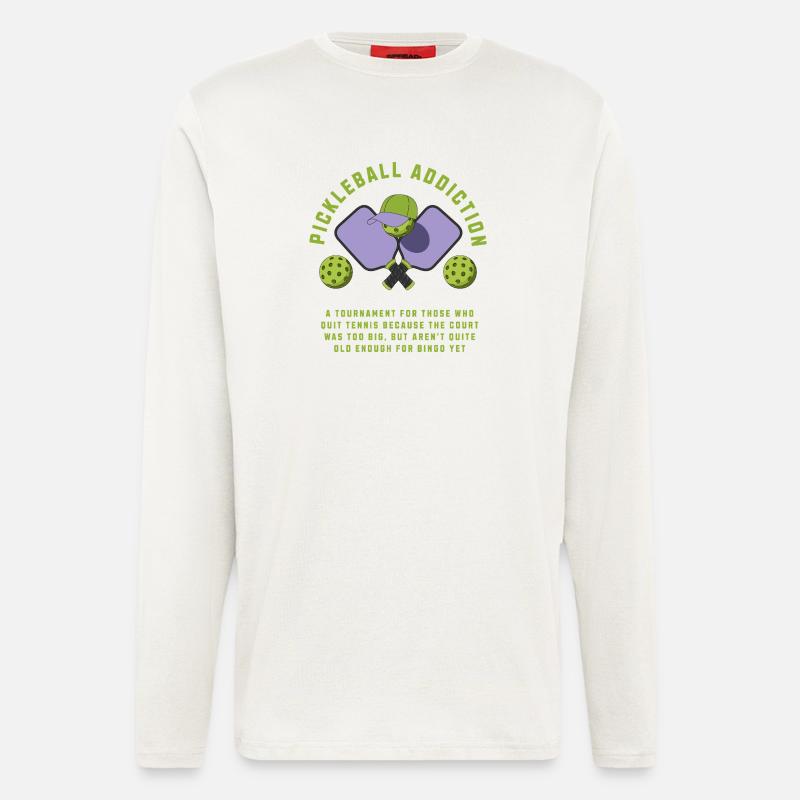 Pickleball-Sucht - Langarmshirt - made by SPREAD  - OFF WHITE