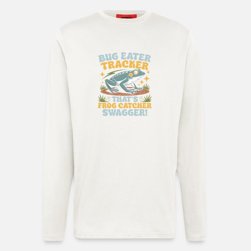 Frog Catcher Bug Eater Tracker Frog - Longsleeve - made by SPREAD  - OFF WHITE