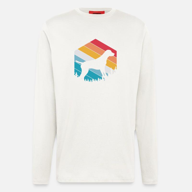 German Pointer Hund Deutsch Kurzhaar - Langarmshirt - made by SPREAD  - OFF WHITE