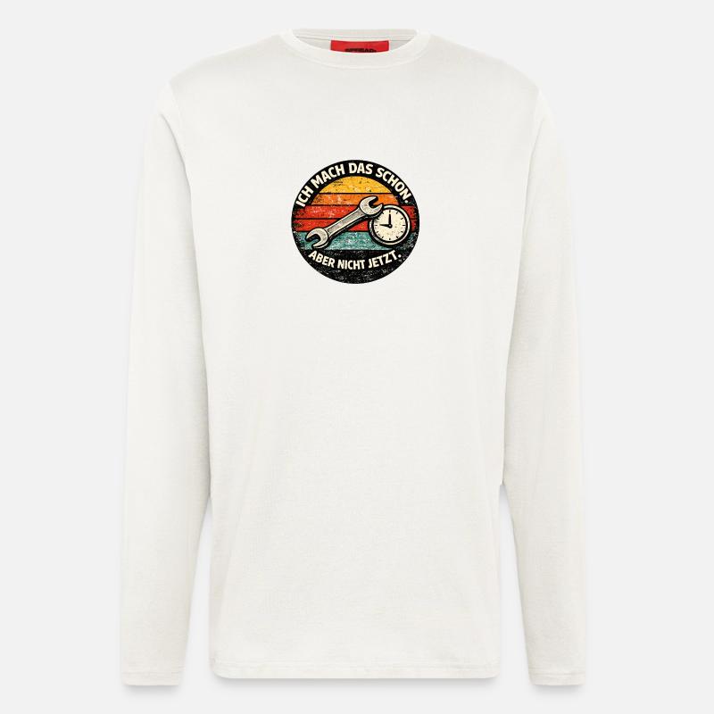 Procrastination with tools and watches - Longsleeve - made by SPREAD  - OFF WHITE