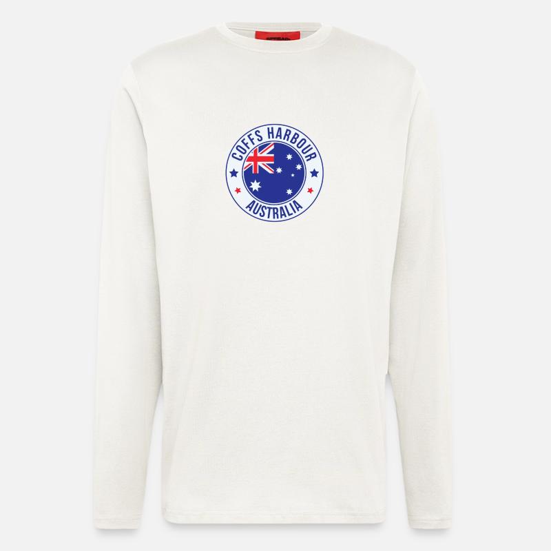 Coffs Harbour Australien-Abzeichen - Langarmshirt - made by SPREAD  - OFF WHITE