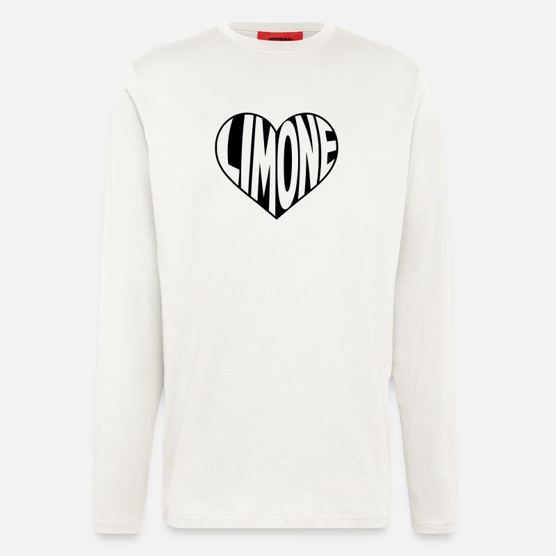 Limone Gardasee im Herzen - Langarmshirt - made by SPREAD  - OFF WHITE