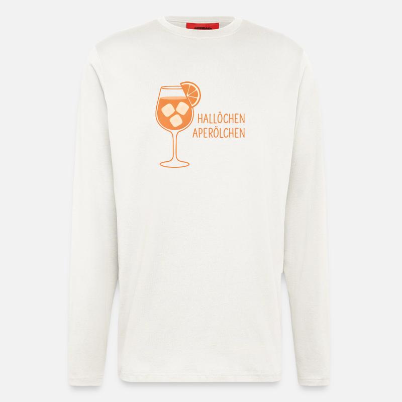 Hallöchen Aperölchen Party Spritz Geschenkidee - Langarmshirt - made by SPREAD  - OFF WHITE