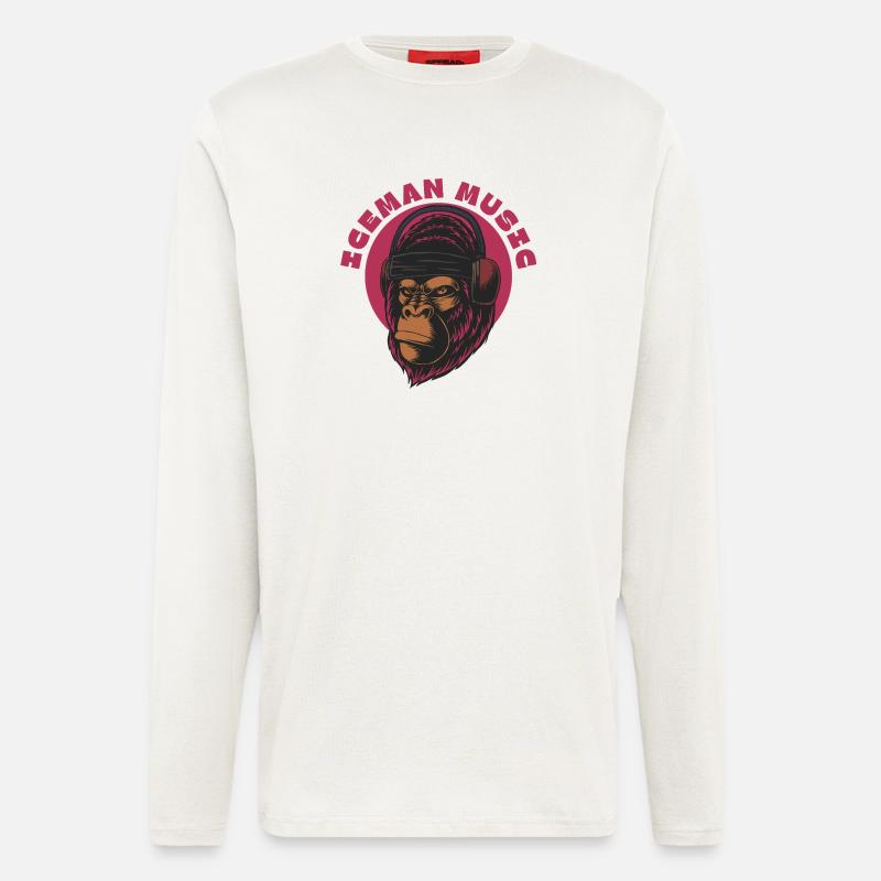 Darts Gorilla Beats Magenta - Langarmshirt - made by SPREAD  - OFF WHITE
