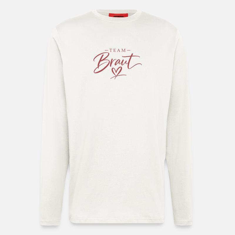 Team Bride Heart Script - Longsleeve - made by SPREAD  - OFF WHITE
