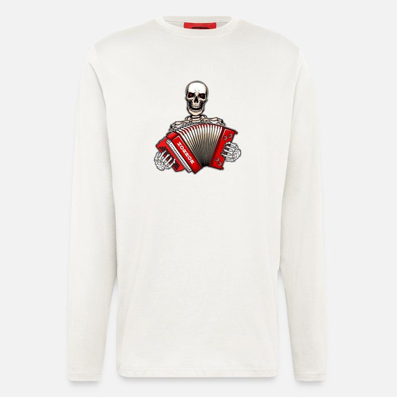 Styrian Harmonica Skeleton - Longsleeve - made by SPREAD  - OFF WHITE