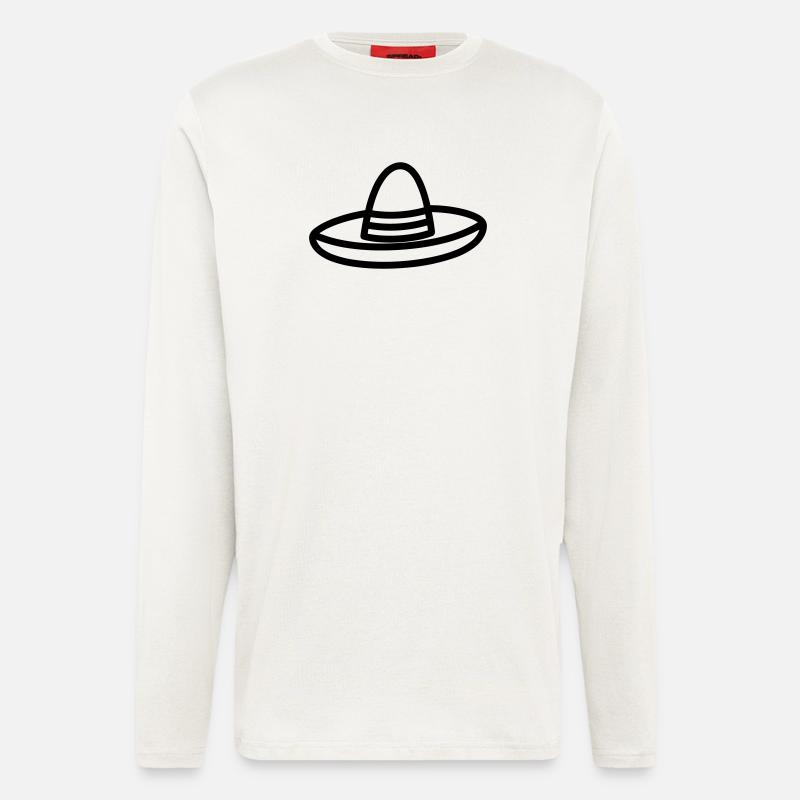 Mexikanischer Hut - Langarmshirt - made by SPREAD  - OFF WHITE