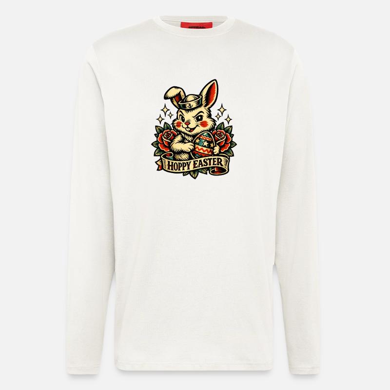 Bunny Bunny Spring Summer Easter Garden - Longsleeve - made by SPREAD  - OFF WHITE