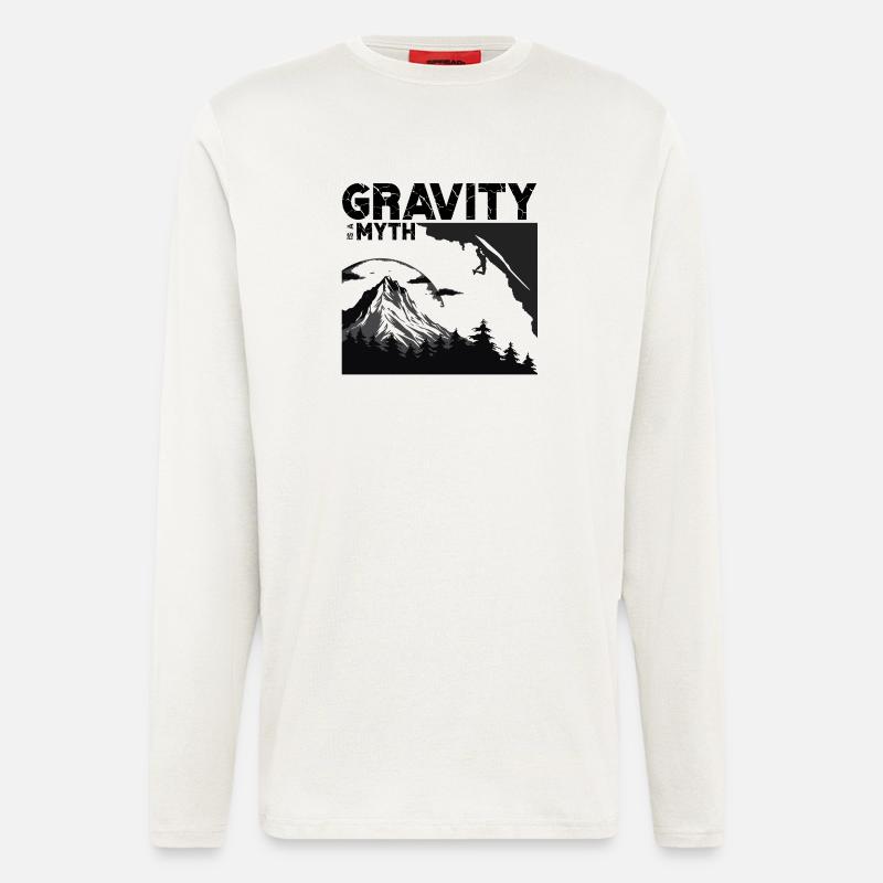 Gravity is a myth - Langarmshirt - made by SPREAD  - OFF WHITE
