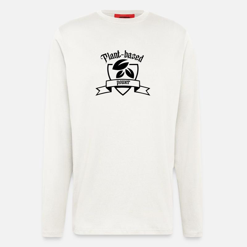 Plant-based power - Langarmshirt - made by SPREAD - OFF WHITE
