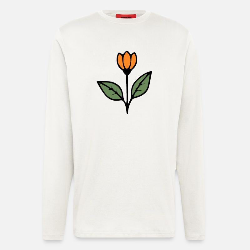  Blume Tulpe Blumen Blüte Geschenkidee Mutter  - Langarmshirt - made by SPREAD  - OFF WHITE