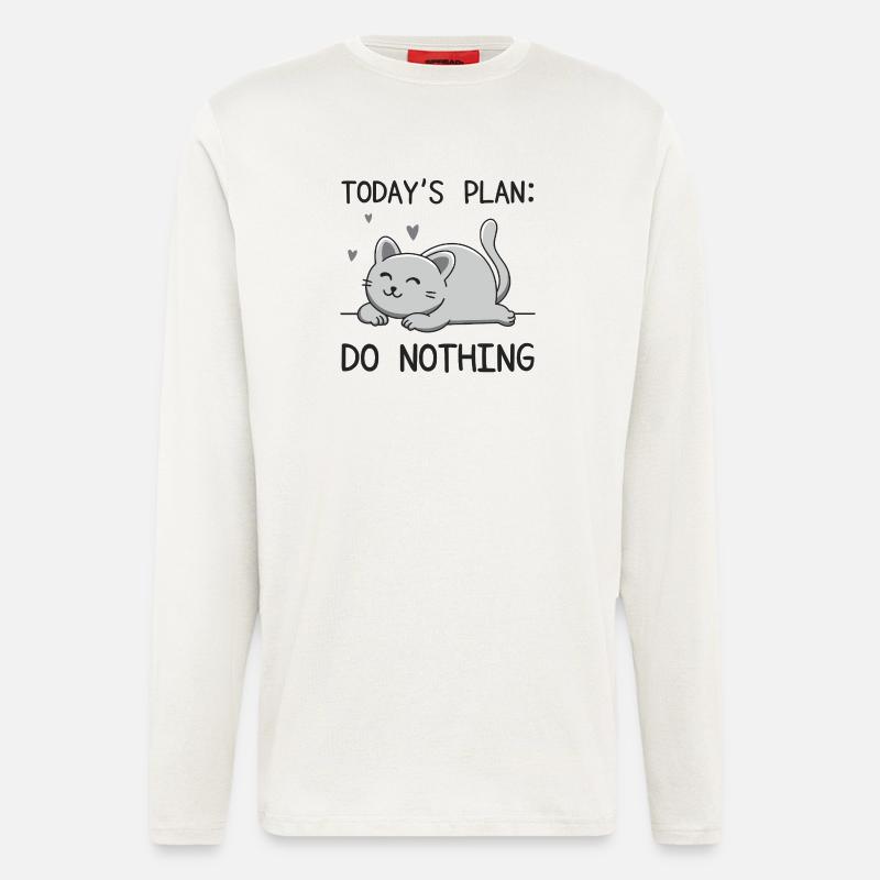 Der heutige Plan - Langarmshirt - made by SPREAD  - OFF WHITE