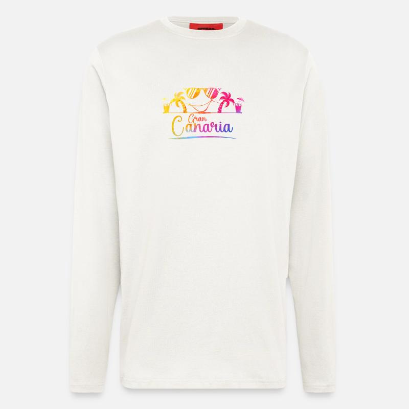 Gran Canaria Strand Regenbogen - Langarmshirt - made by SPREAD  - OFF WHITE