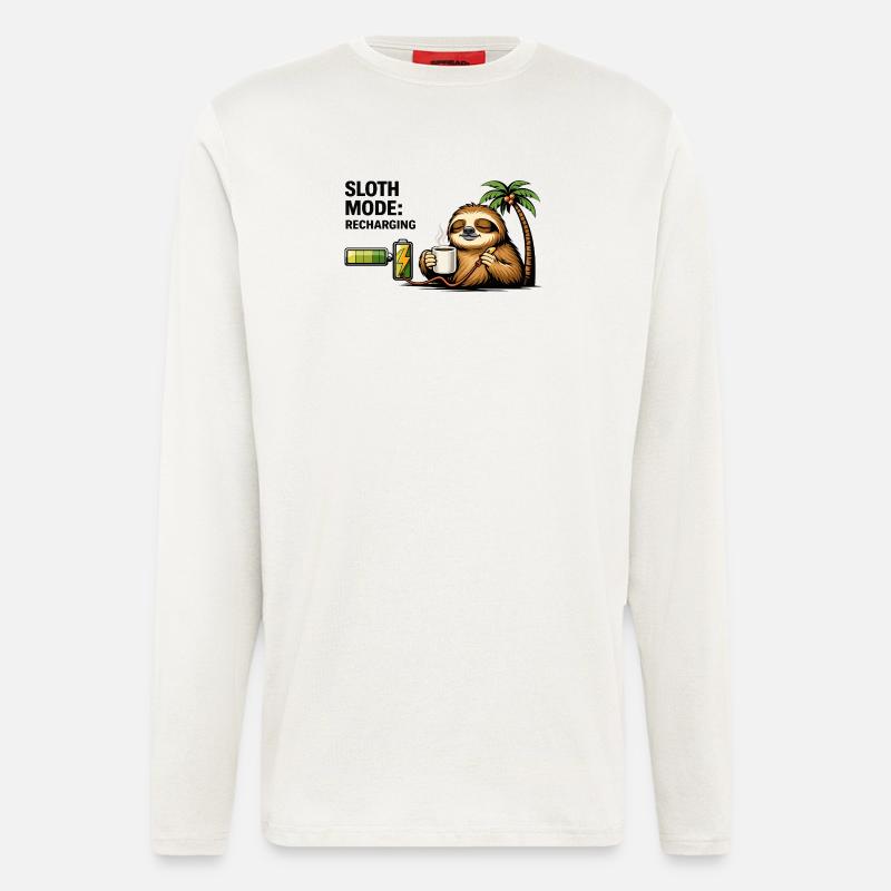 Sloth Mode Recharging Coffee - Longsleeve - made by SPREAD  - OFF WHITE