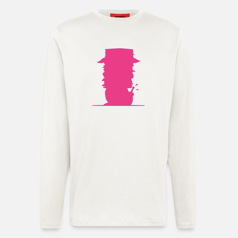 Snail File Stack Silhouette - Longsleeve - made by SPREAD  - OFF WHITE