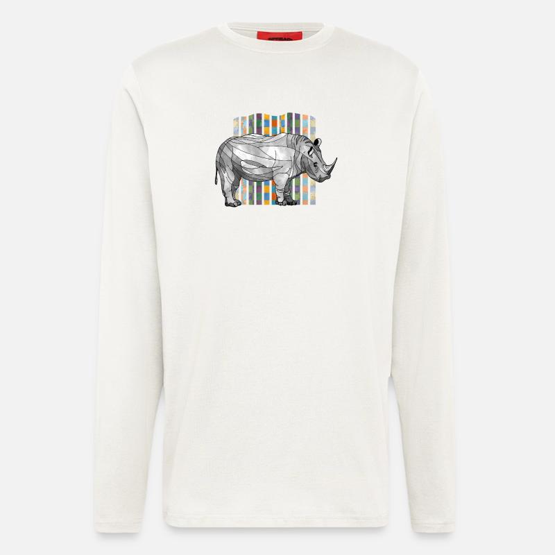 Nashorn - Langarmshirt - made by SPREAD  - OFF WHITE
