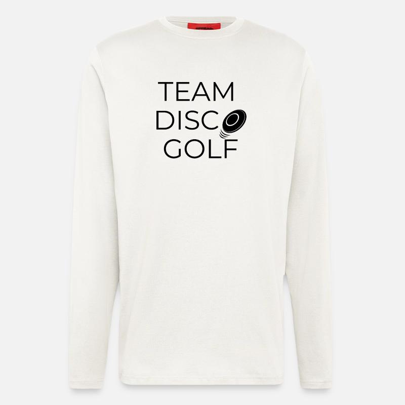Team Disco Golf - Design mit Scheibe - Langarmshirt - made by SPREAD  - OFF WHITE