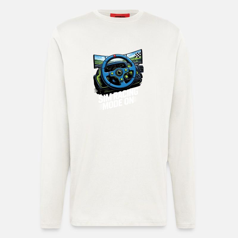Sim Racing Modус An - Longsleeve - made by SPREAD  - OFF WHITE