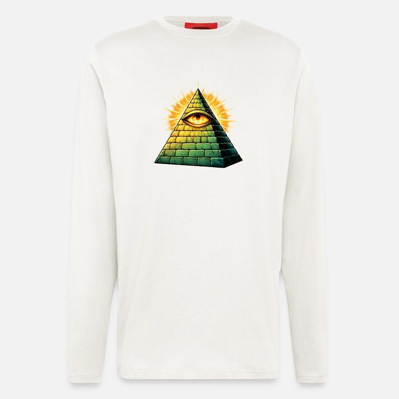 illuminati-pyramide - Langarmshirt - made by SPREAD  - OFF WHITE
