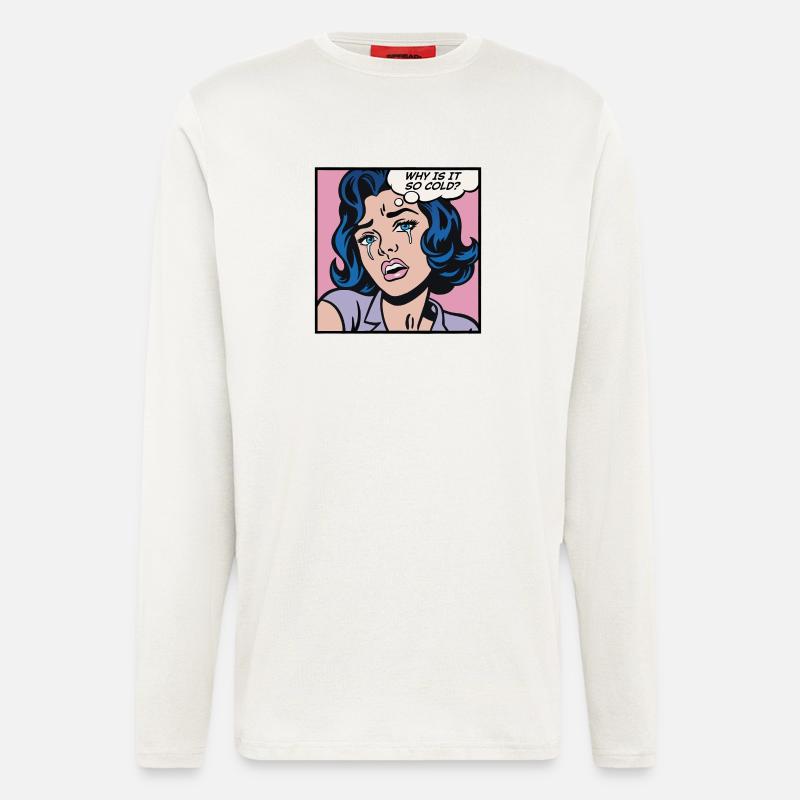 Warum ist es so kalt? - Langarmshirt - made by SPREAD  - OFF WHITE