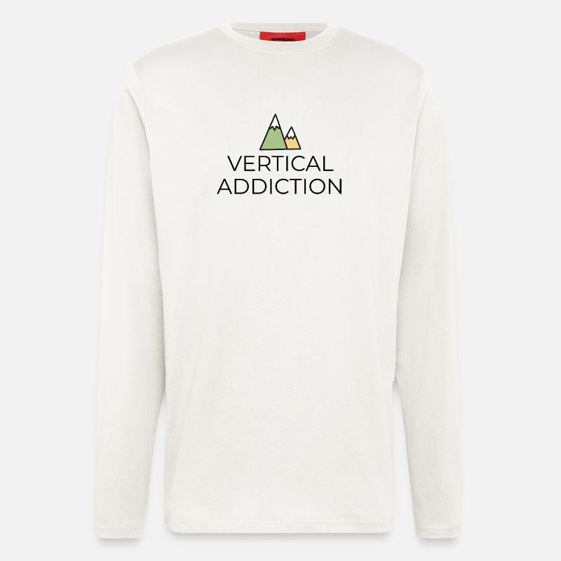 Vertical Addiction - Design mit Bergspitzen - Langarmshirt - made by SPREAD  - OFF WHITE