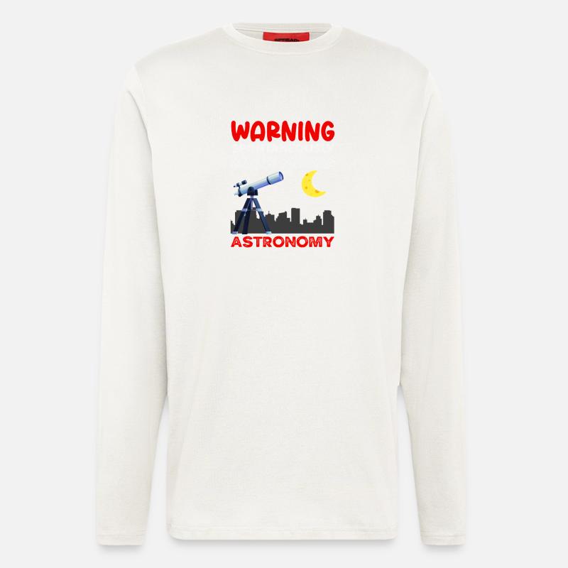 Warning Talks Spontaneously About Astronomy - Longsleeve - made by SPREAD  - OFF WHITE