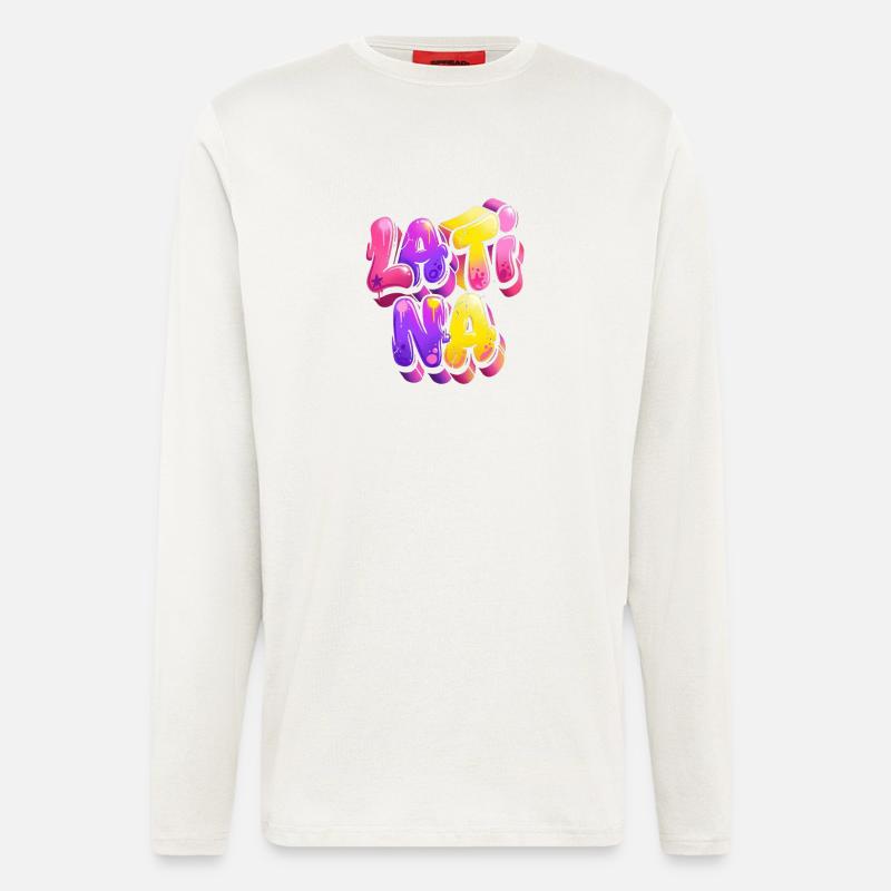 Neon Graffiti Lettering Gradient - Longsleeve - made by SPREAD  - OFF WHITE
