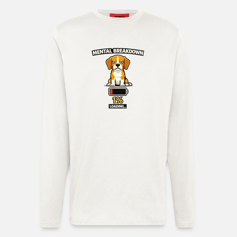 Mentaler Zusammenbruch Beagle Laden - Langarmshirt - made by SPREAD  - OFF WHITE