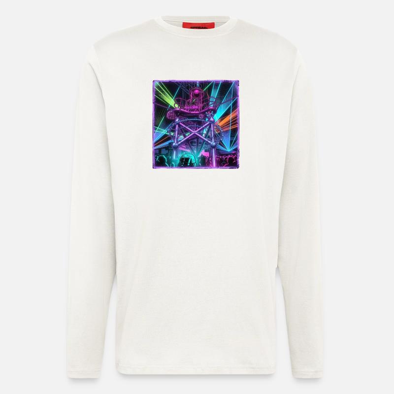 Retro Rave Electro - Langarmshirt - made by SPREAD  - OFF WHITE