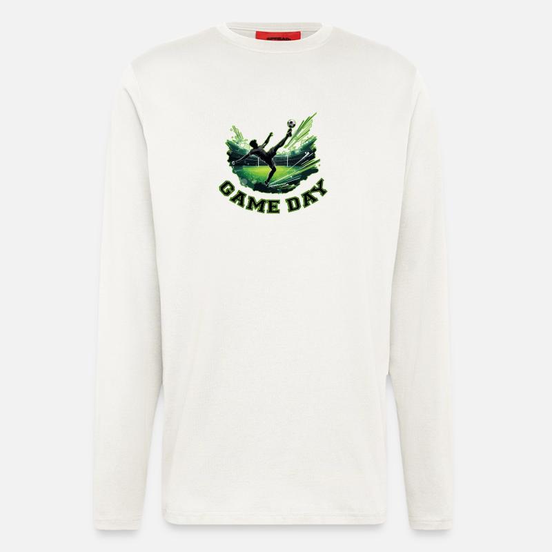Game Day Soccer: Dynamic Save - Longsleeve - made by SPREAD  - OFF WHITE