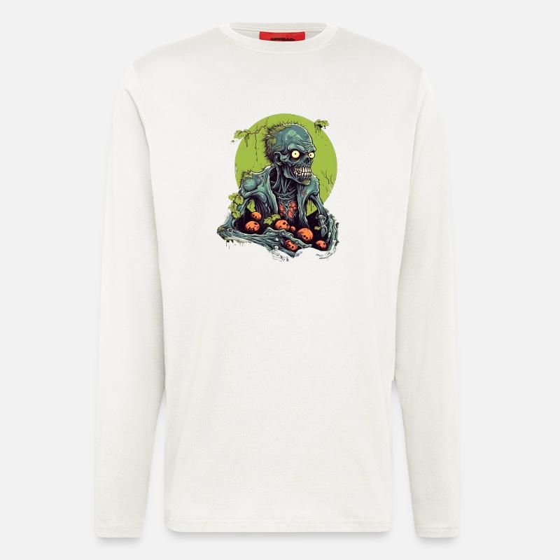 Halloween - Zombie - Horror - Witch - Longsleeve - made by SPREAD - OFF WHITE