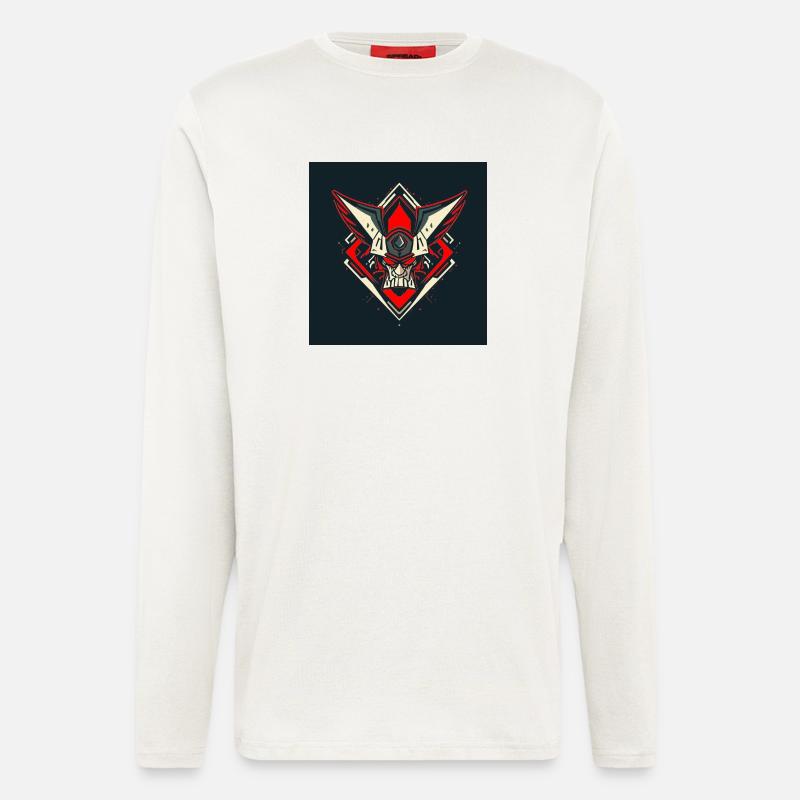 Schädel-Krieger-Emblem - Langarmshirt - made by SPREAD  - OFF WHITE