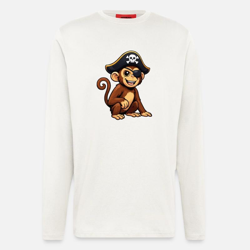 affe-pirat - Langarmshirt - made by SPREAD  - OFF WHITE