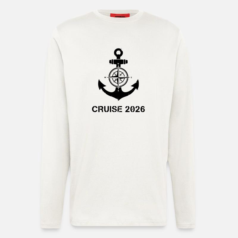 Anker Kompass Cruise 2026 - Langarmshirt - made by SPREAD - OFF WHITE