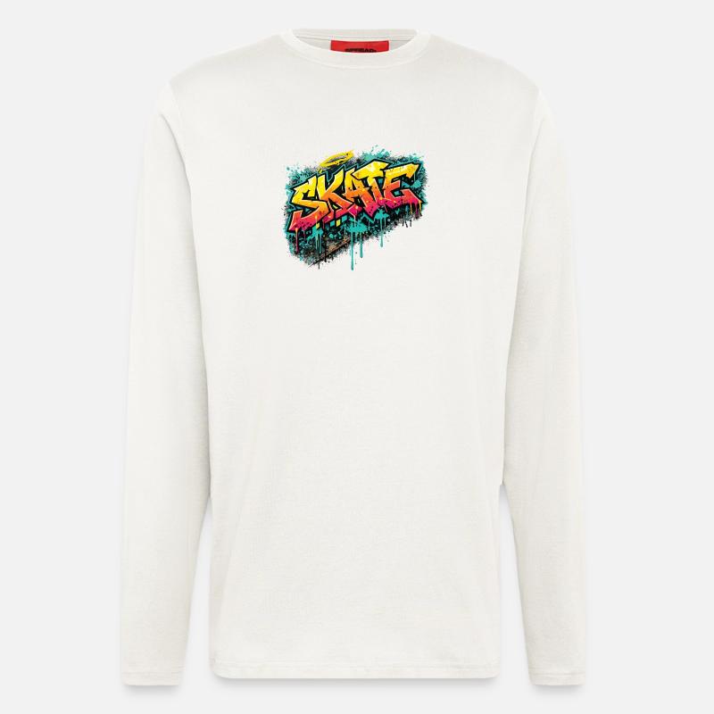 Skate Graffiti Explosion - Langarmshirt - made by SPREAD  - OFF WHITE
