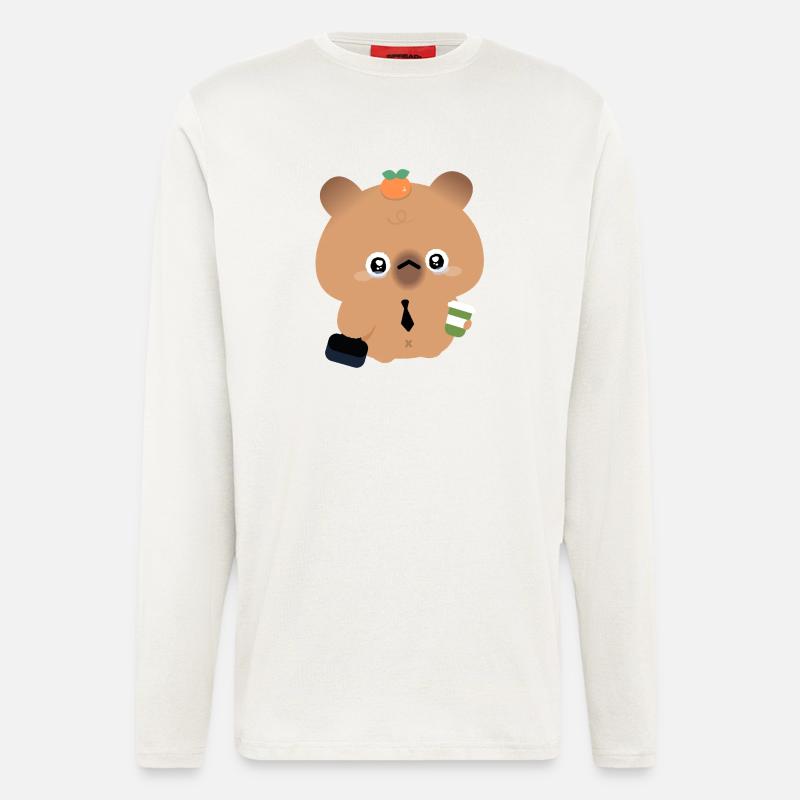 Kaffee-Kapybara - Langarmshirt - made by SPREAD  - OFF WHITE