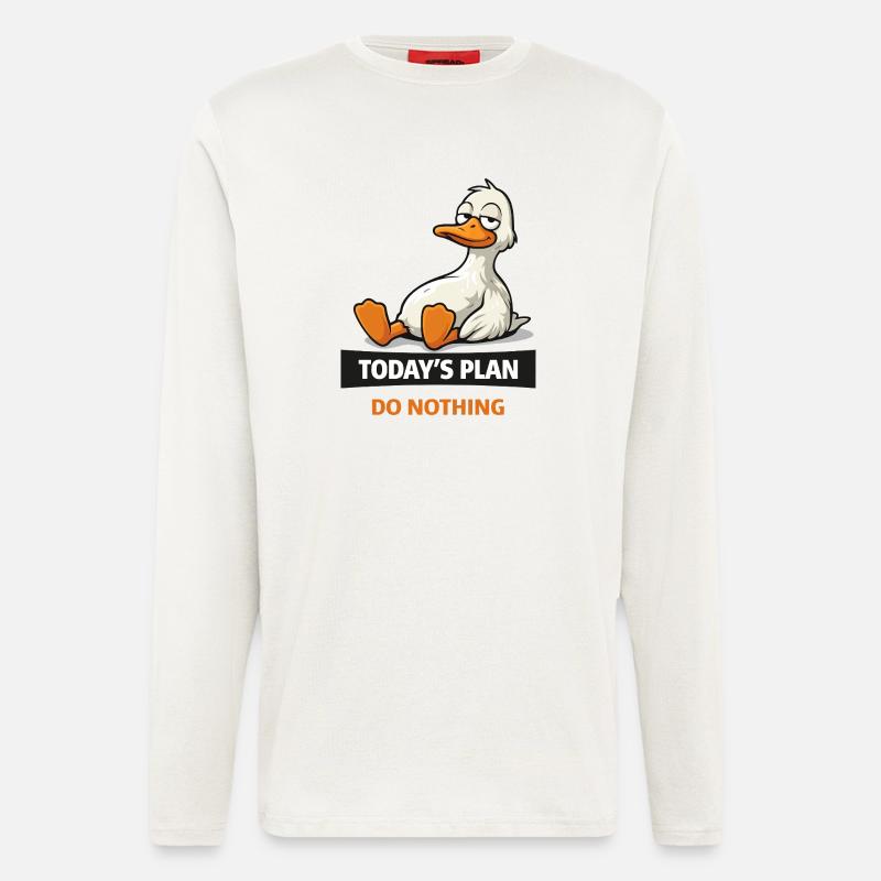 Der heutige Plan: Nichts Ducken - Langarmshirt - made by SPREAD - OFF WHITE