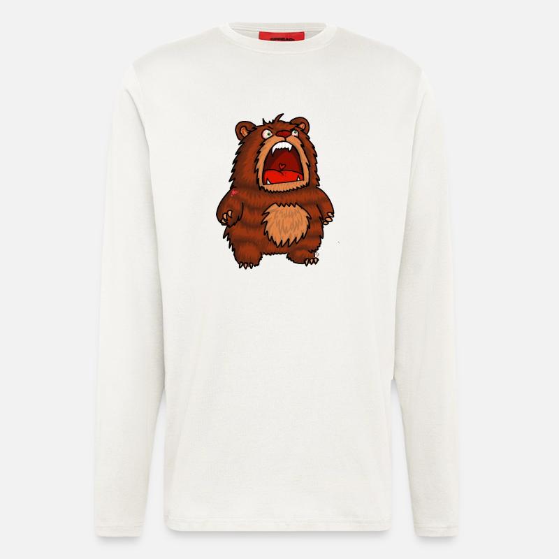 Hangry Bear - Langarmshirt - made by SPREAD  - OFF WHITE